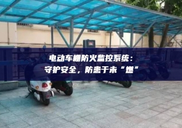 電動車棚防火監(jiān)控系統(tǒng)：守護安全，防患于未“燃”